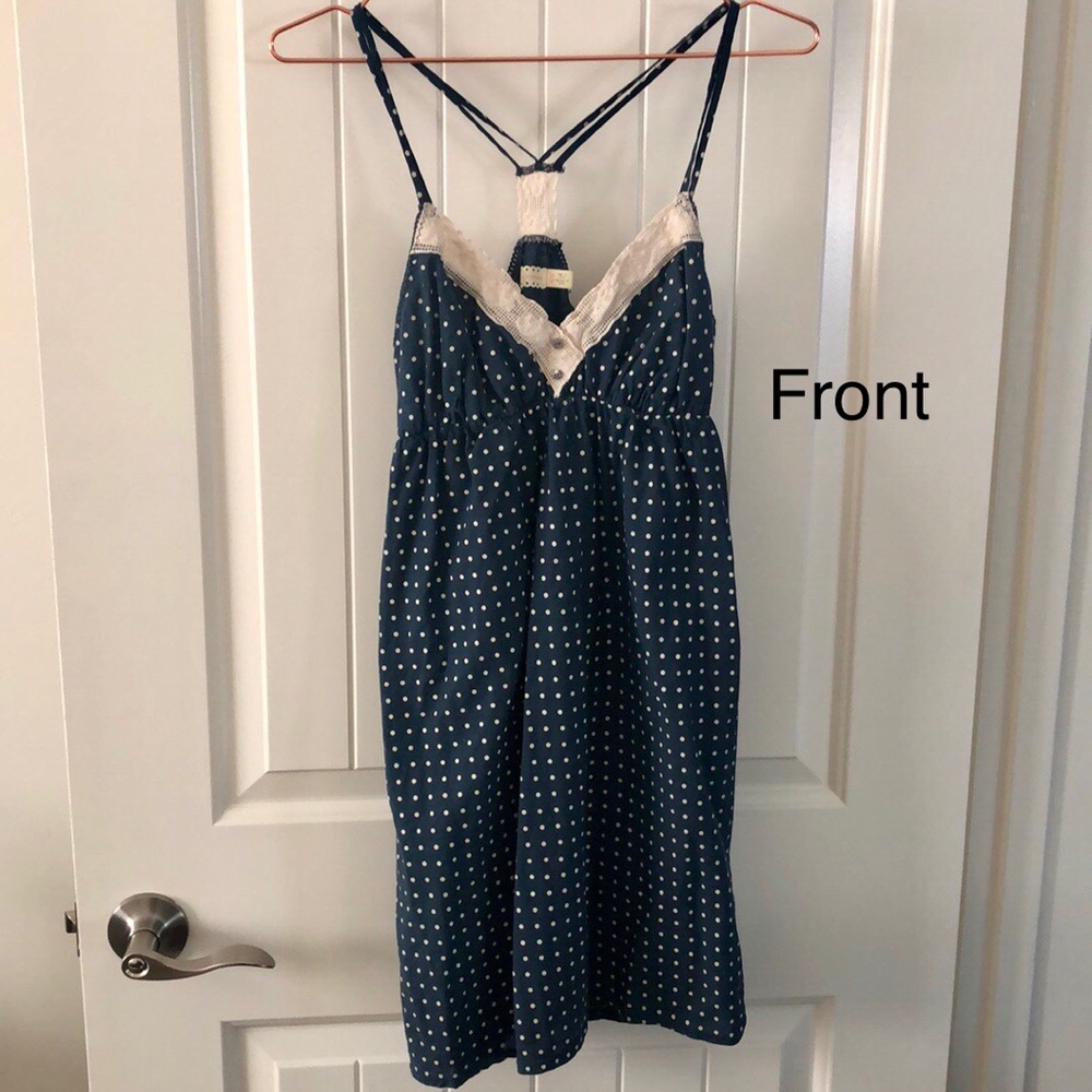 Pins & Needles Navy Blue polka dot dress